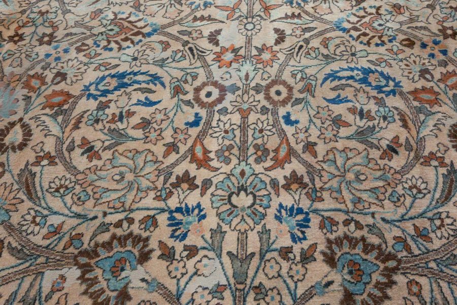 Antique Persian Khorassan Botanic Handmade Wool Rug BB7286