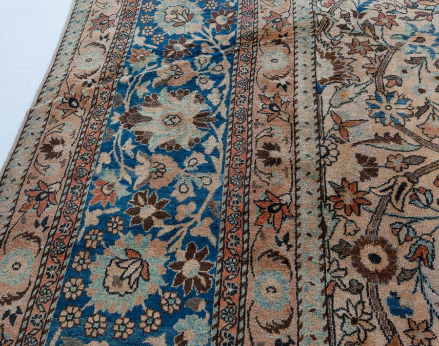 Antique Persian Khorassan Botanic Handmade Wool Rug BB7286