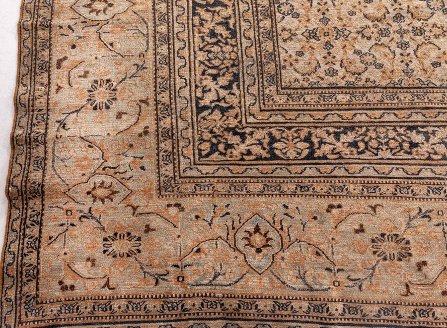 Authentic 19th Century Persian Meshad Handmade Wool Carpet BB7318