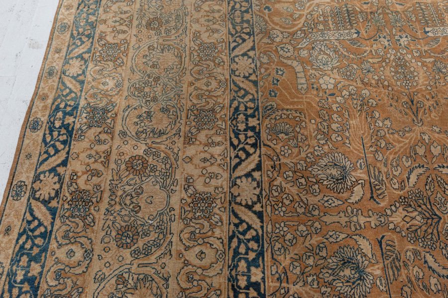 One-of-a-kind Vintage Persian Kirman Handmade Wool Carpet BB7324