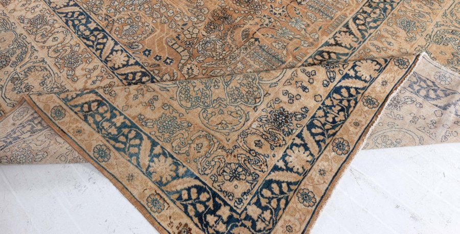 One-of-a-kind Vintage Persian Kirman Handmade Wool Carpet BB7324