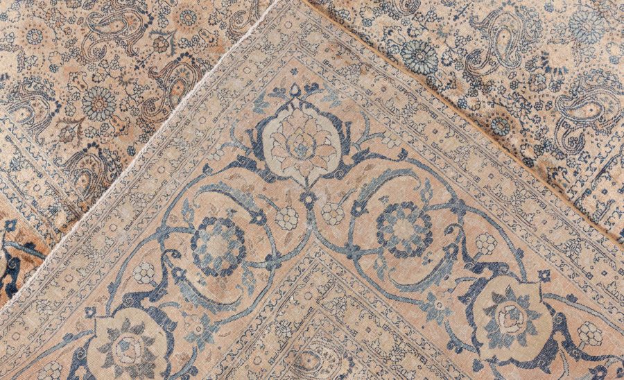 Authentic 19th Century Persian Tabriz Handmade Wool Carpet BB7328