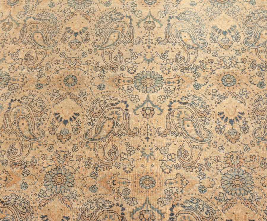 Authentic 19th Century Persian Tabriz Handmade Wool Carpet BB7328