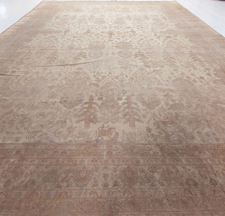 Authentic Turkish Sivas Beige Handmade Wool Rug BB7329