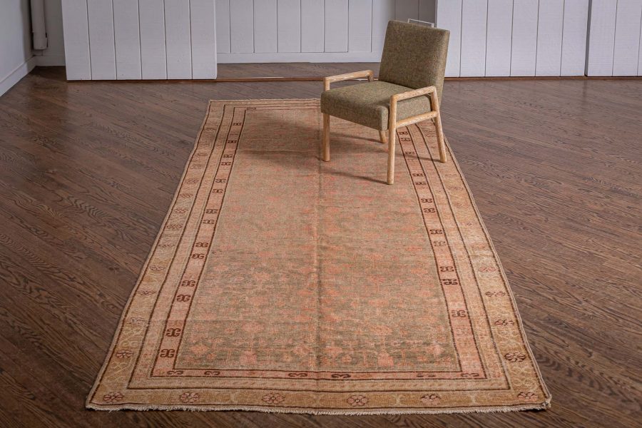 Vintage Samarkand (Khotan) Botanic Handmade Wool Rug BB7444