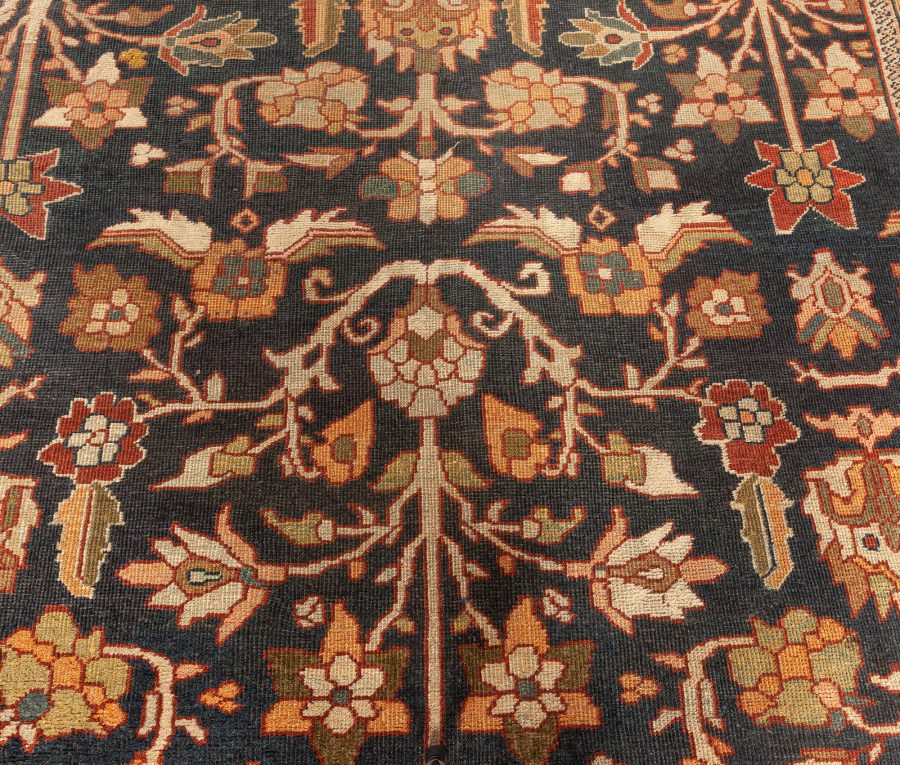 Antique Persian Sultanabad Botanic Handmade Wool Rug BB7448