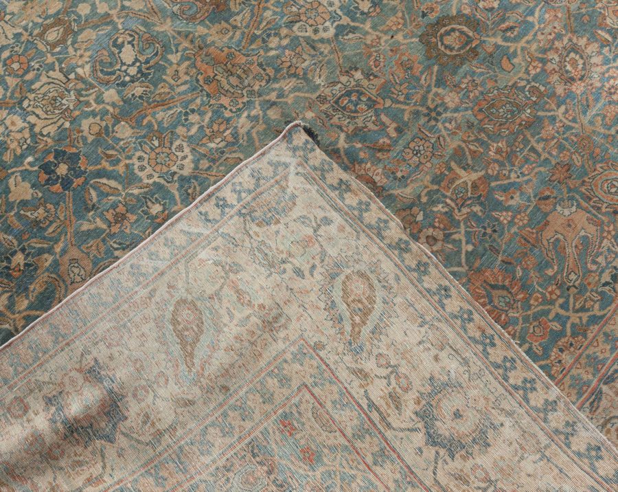 Antique Persian Tabriz Rug in Blue and Brown BB7483