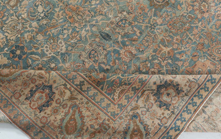 Antique Persian Tabriz Rug in Blue and Brown BB7483