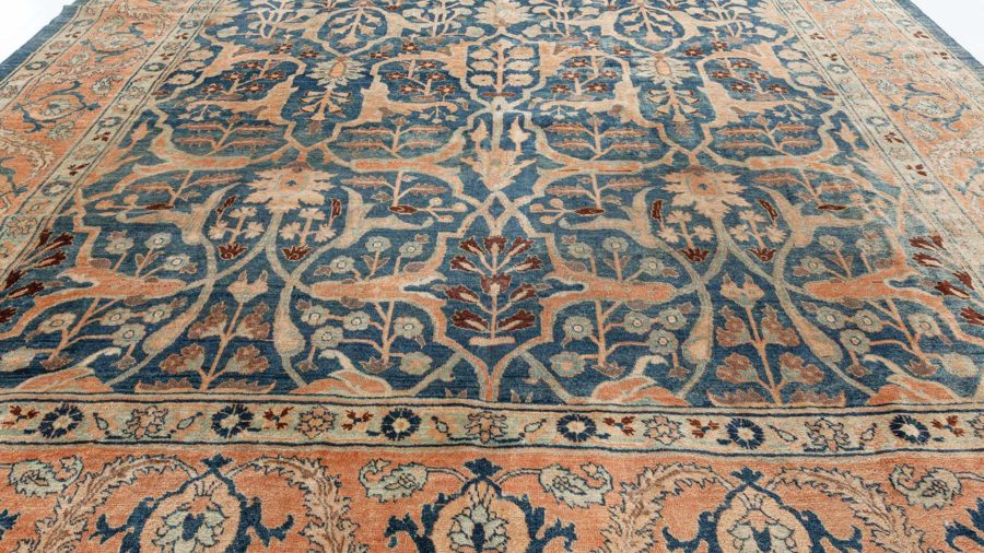 Authentic Persian Tabriz Handmade Wool Carpet BB7489