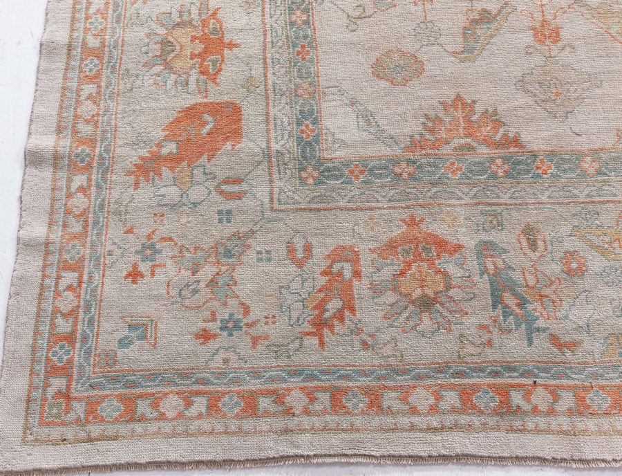 Authentic Turkish Oushak Handmade Wool Rug (Size Adjusted) BB7500