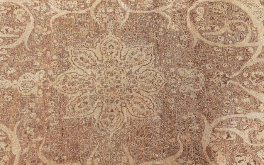 Authentic 19th Century Persian Tabriz Handmade Wool Rug BB7509