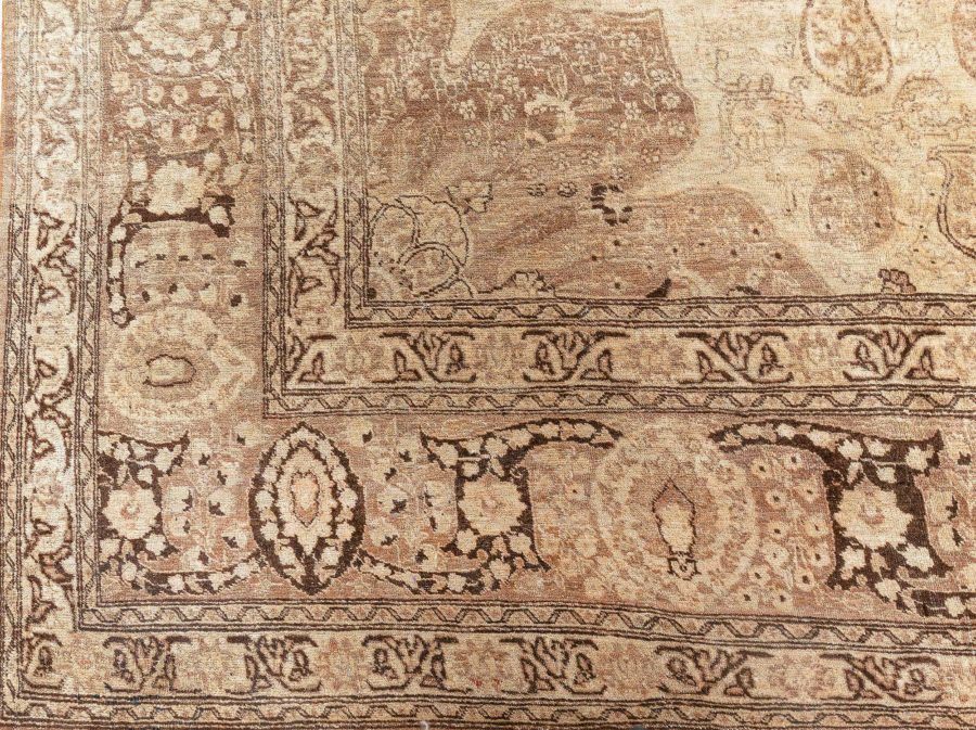 Authentic 19th Century Persian Tabriz Handmade Wool Rug BB7509