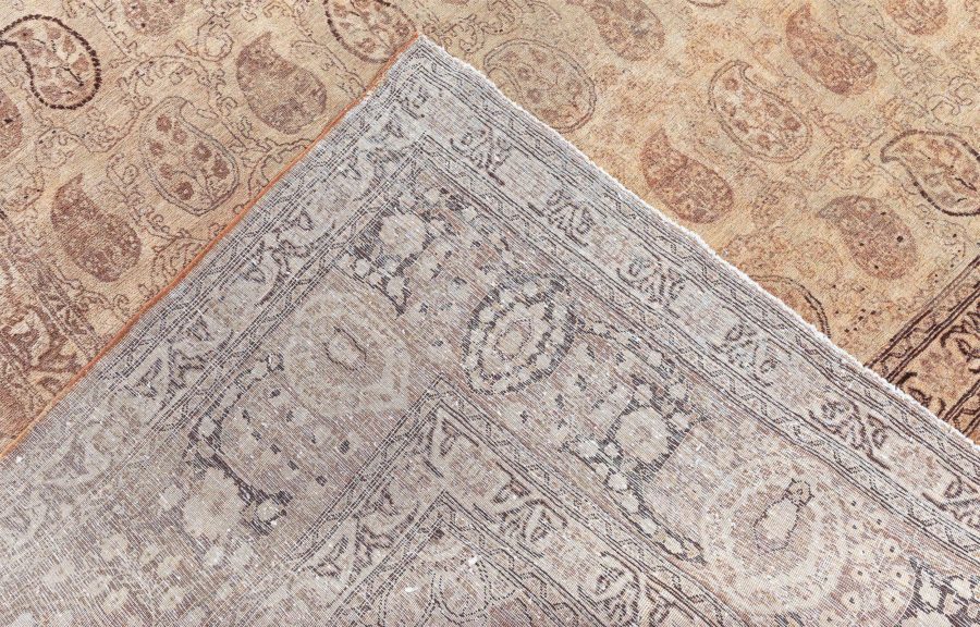 Authentic 19th Century Persian Tabriz Handmade Wool Rug BB7509