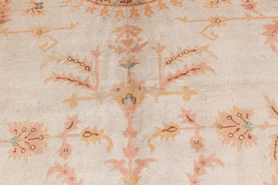 High-quality Vintage Botanic Turkish Oushak Handmade Wool Carpet BB7522