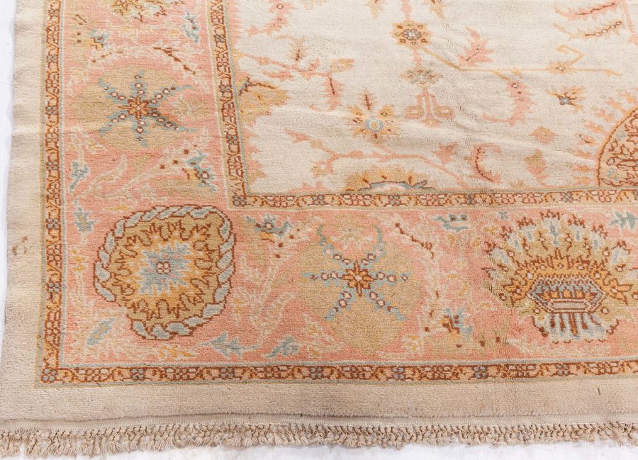 High-quality Vintage Botanic Turkish Oushak Handmade Wool Carpet BB7522