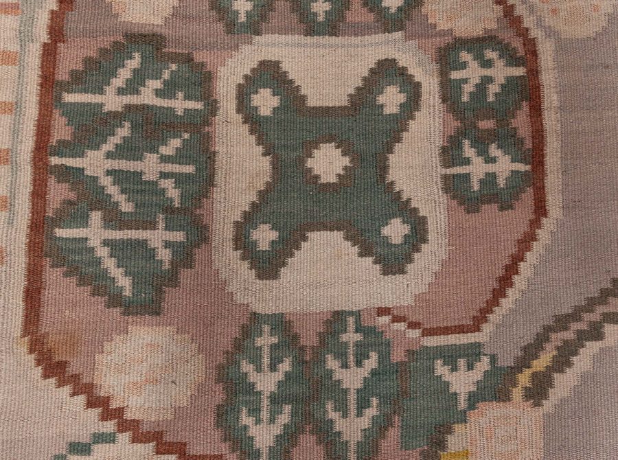 High-Quality Vintage Bessarabian Abstract Handmade Rug BB7546