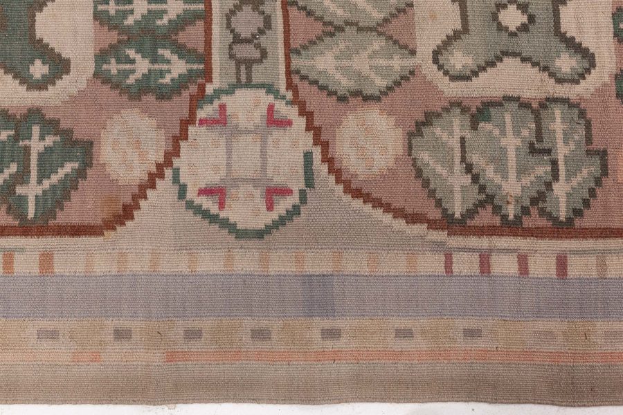 High-Quality Vintage Bessarabian Abstract Handmade Rug BB7546
