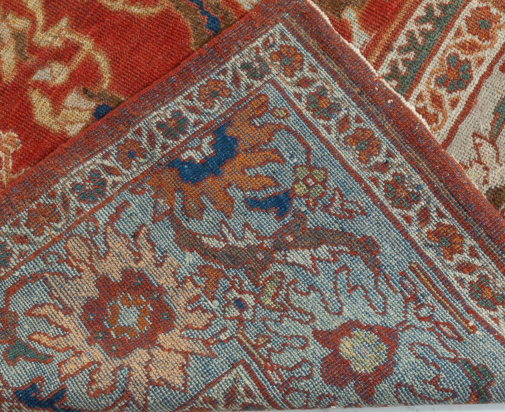 Antique Persian Sultanabad Red Handmade Wool Rug BB7566