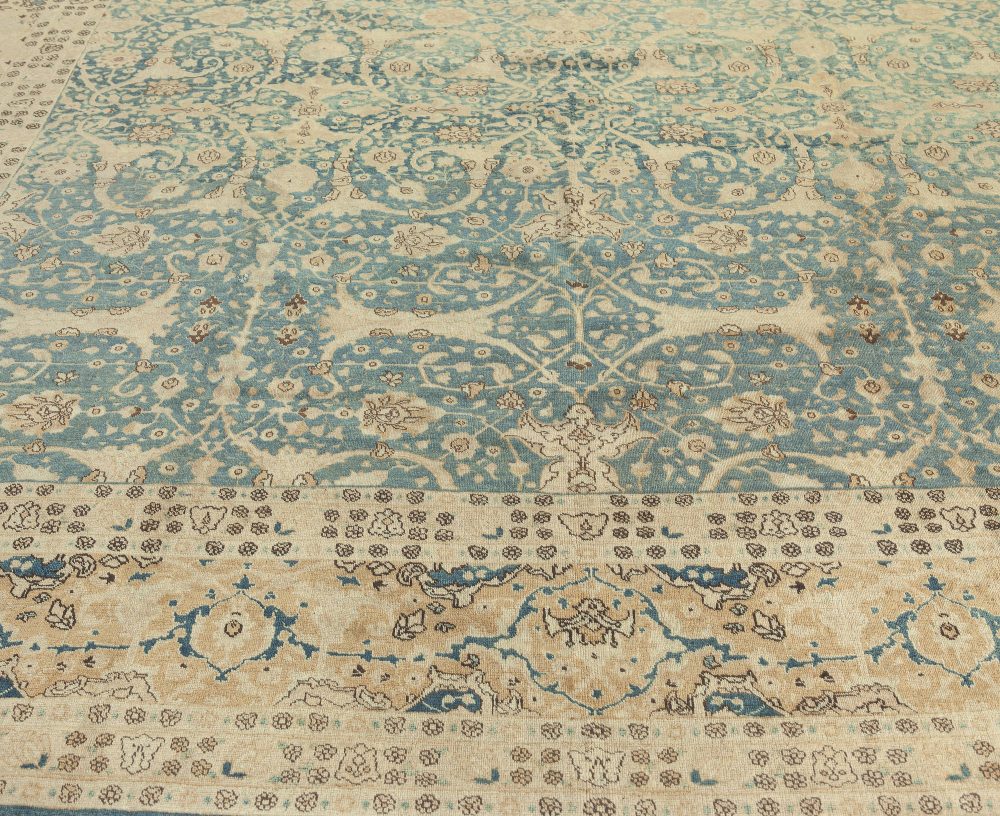Fine Antique Persian Tabriz Handmade Wool Carpet BB7568