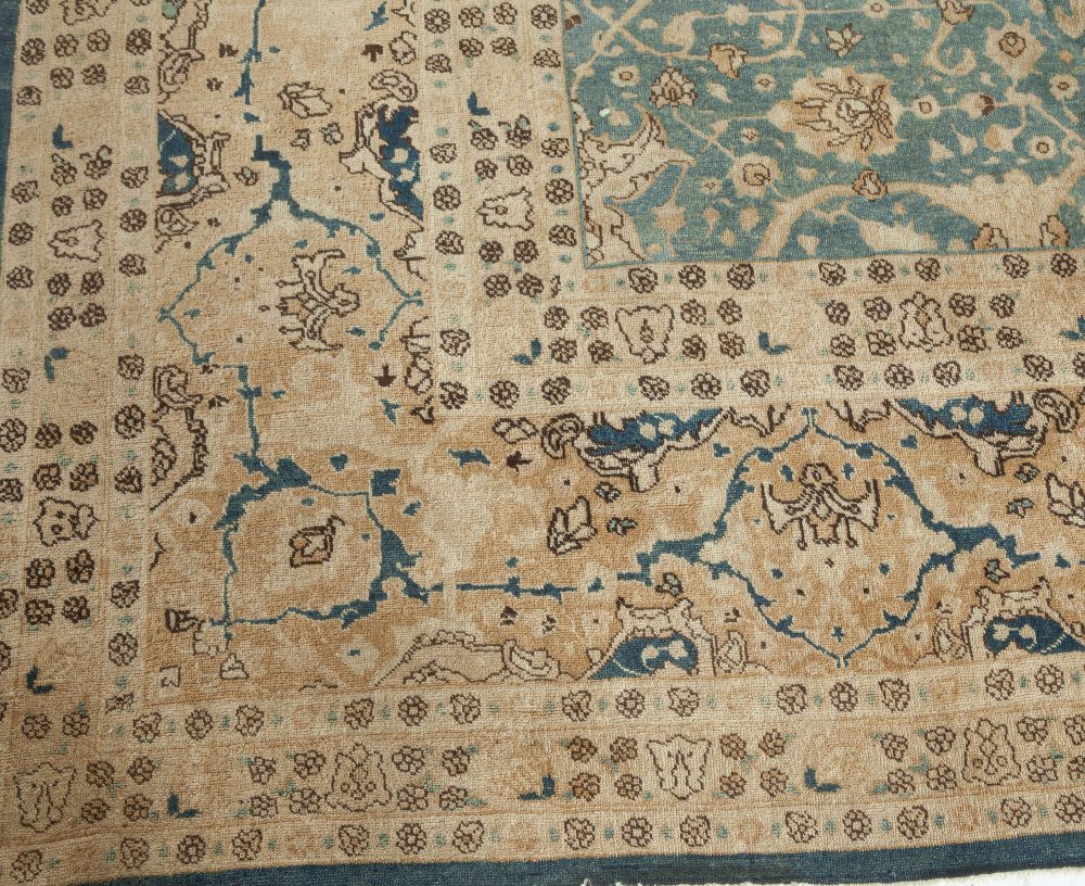 Fine Antique Persian Tabriz Handmade Wool Carpet BB7568