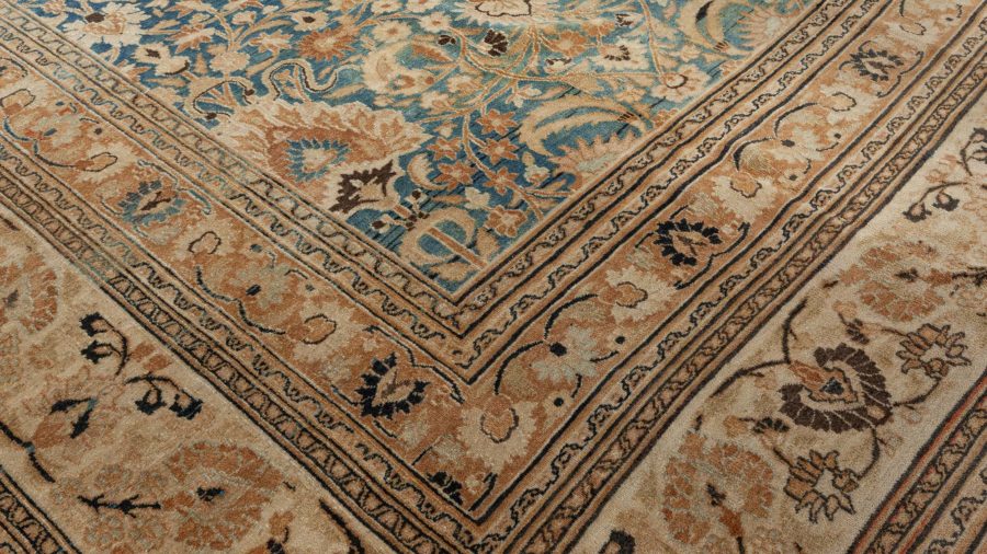 Fine Antique Persian Mashad Handmade Wool Rug BB7570