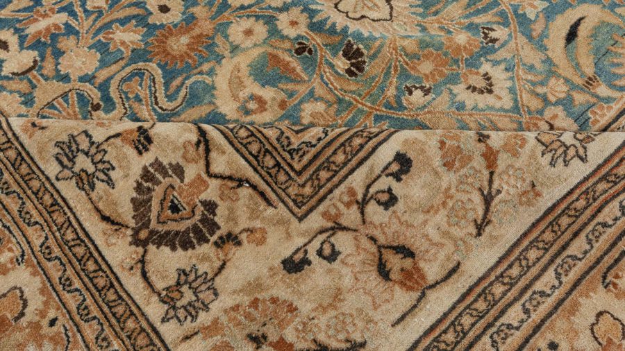 Fine Antique Persian Mashad Handmade Wool Rug BB7570