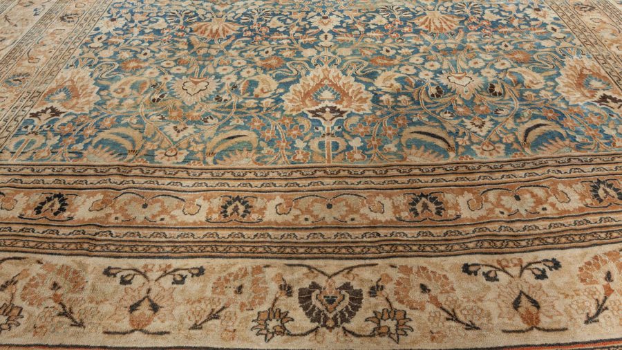 Fine Antique Persian Mashad Handmade Wool Rug BB7570