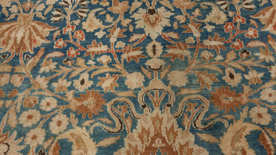 Fine Antique Persian Mashad Handmade Wool Rug BB7570