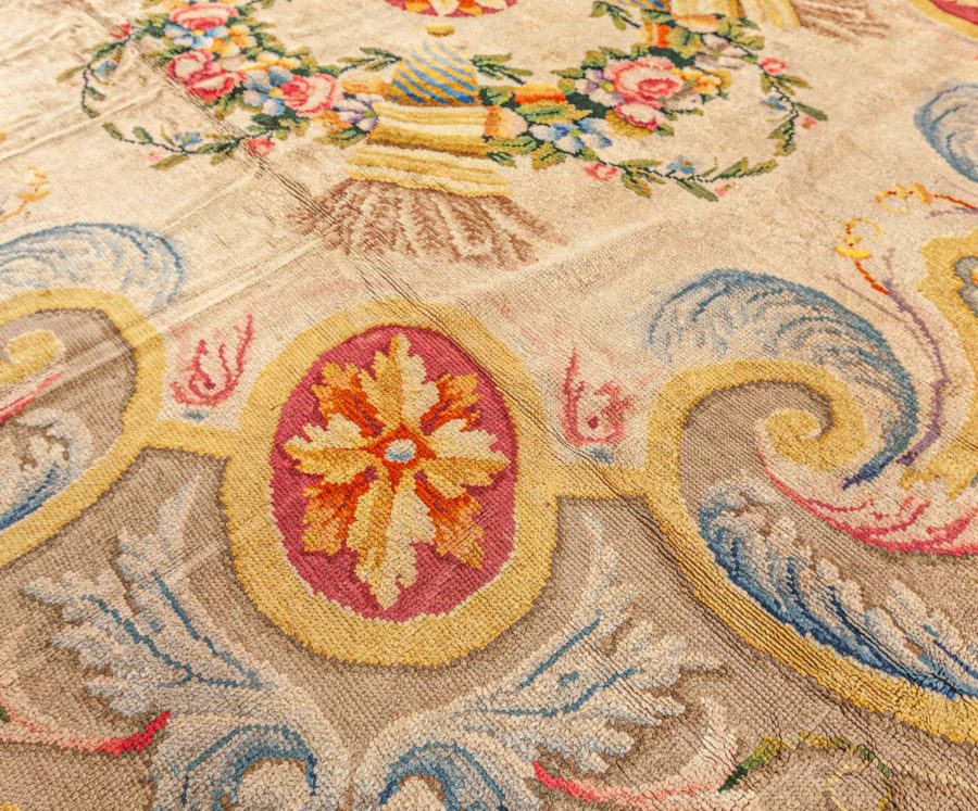 One-of-a-kind Savonnerie Style Spanish Circular Rug BB7722