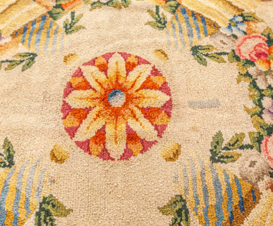 One-of-a-kind Savonnerie Style Spanish Circular Rug BB7722