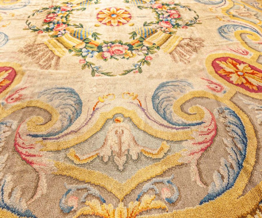 One-of-a-kind Savonnerie Style Spanish Circular Rug BB7722