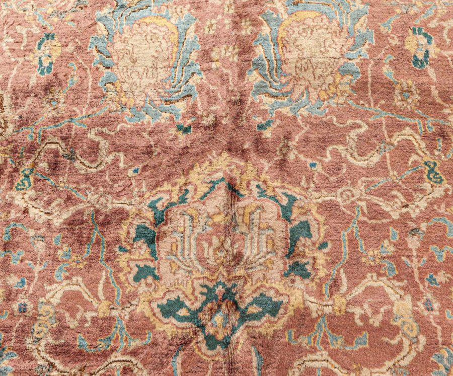 Antique Indian Handmade Wool Carpet BB7725