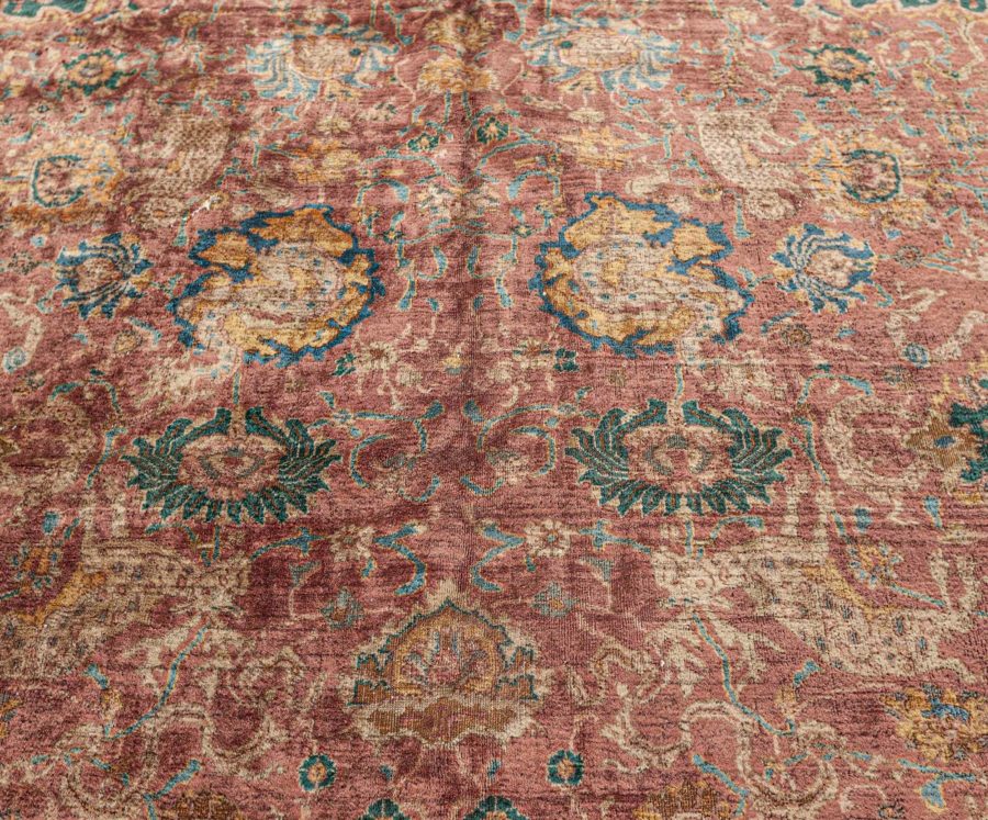 Antique Indian Handmade Wool Carpet BB7725