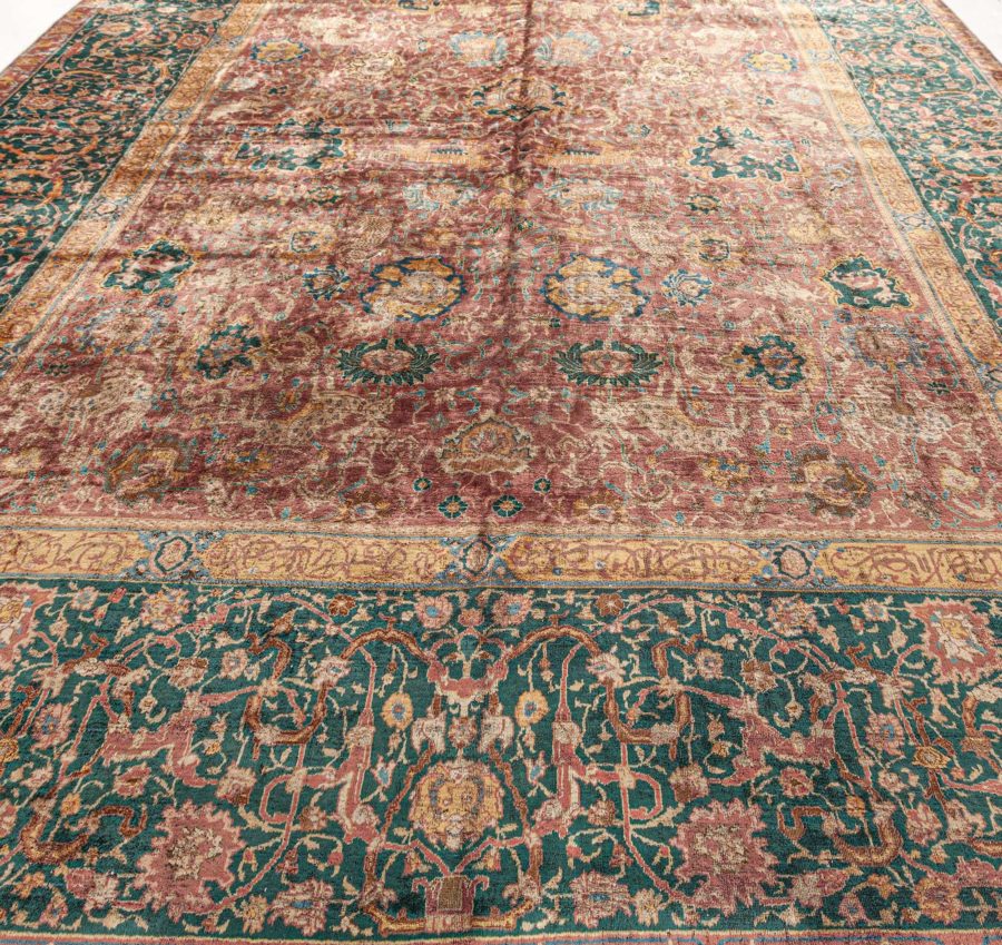 Antique Indian Handmade Wool Carpet BB7725