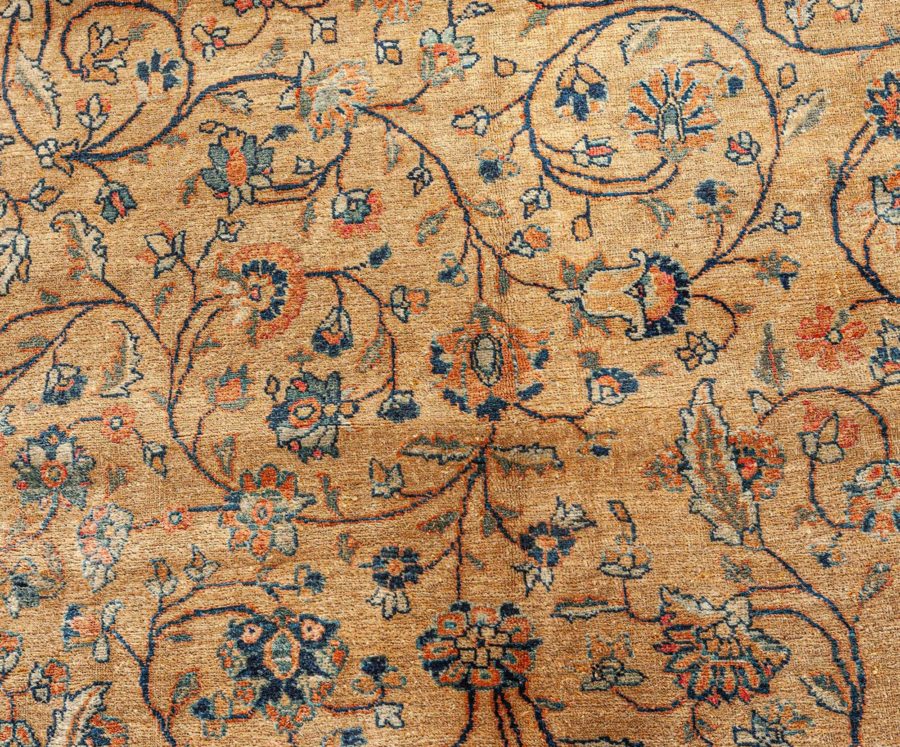 Authentic Persian Tabriz Botanic Handmade Wool Rug BB7726