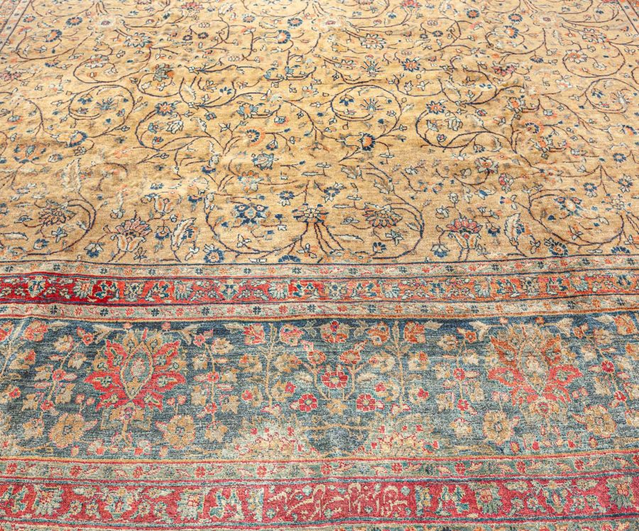 Authentic Persian Tabriz Botanic Handmade Wool Rug BB7726