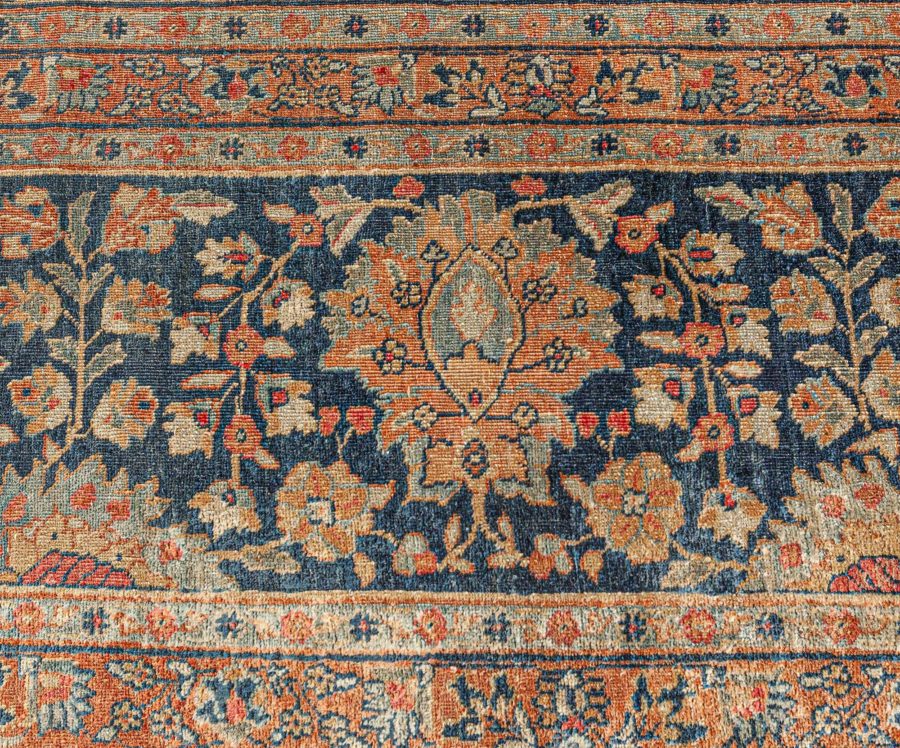 Authentic Persian Tabriz Botanic Handmade Wool Rug BB7726