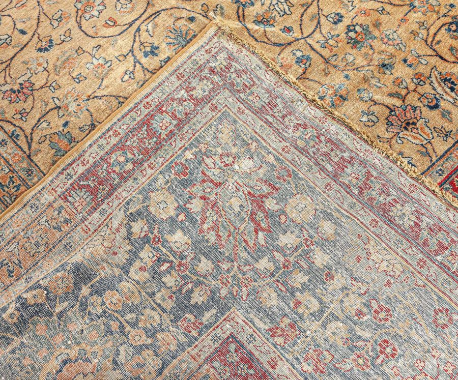 Authentic Persian Tabriz Botanic Handmade Wool Rug BB7726