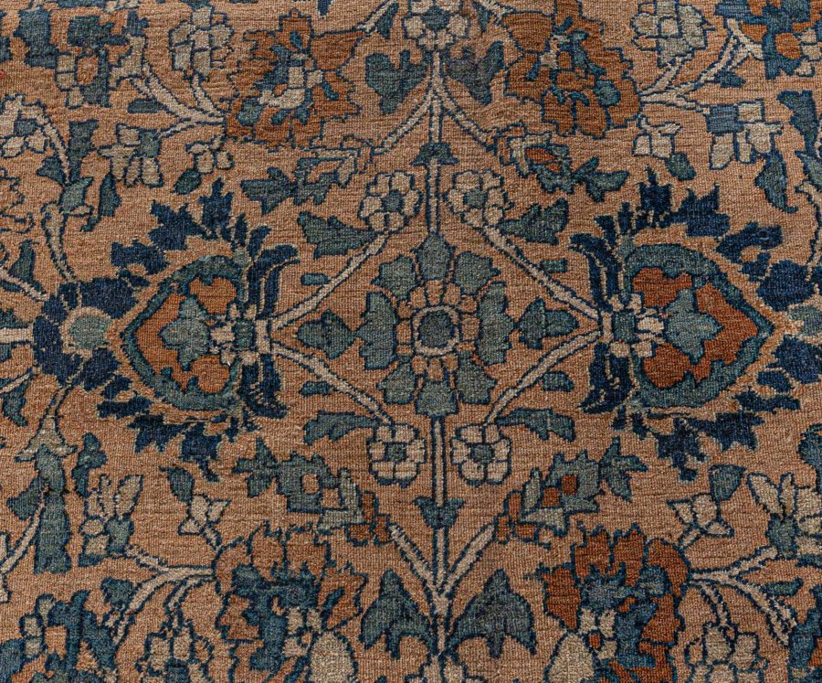 Fine Antique Persian Meshad Botanic Handmade Wool Rug BB7743