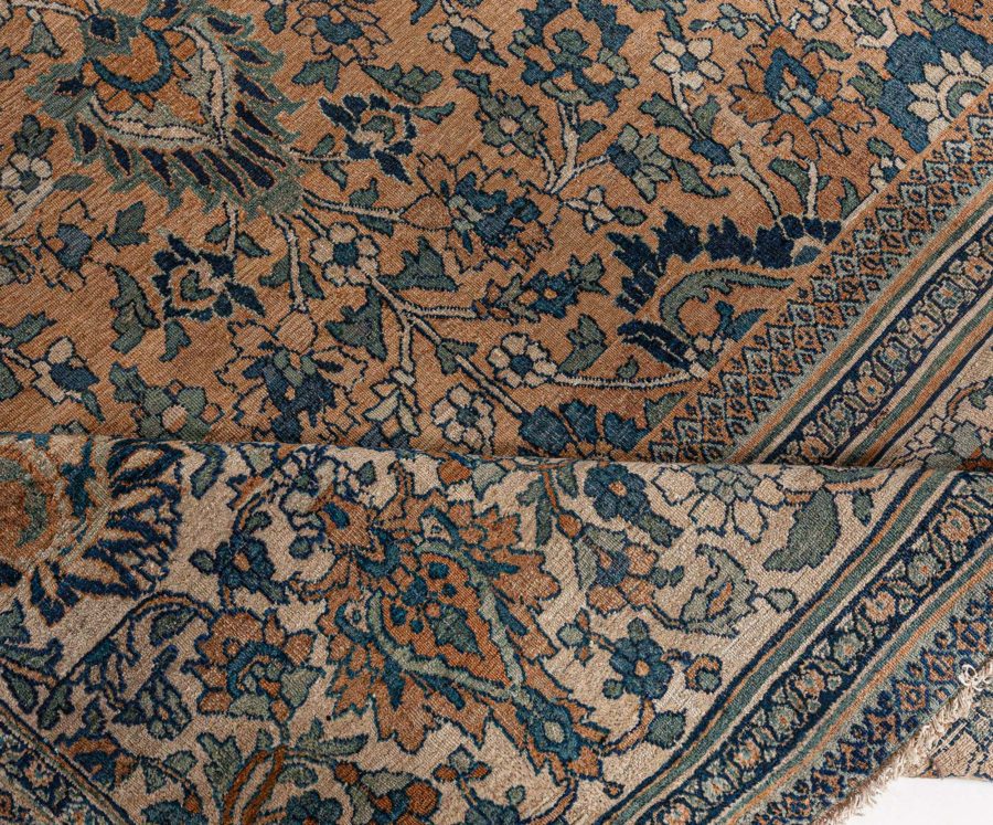 Fine Antique Persian Meshad Botanic Handmade Wool Rug BB7743