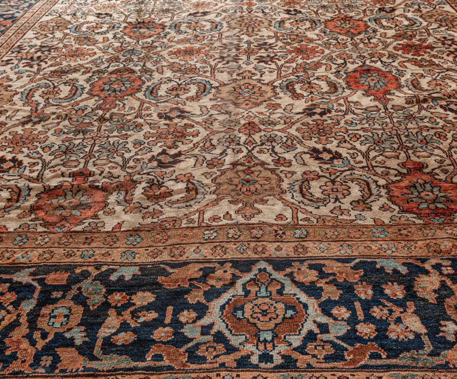 19th Century Persian Sultanabad Hand Knotted Wool Rug BB7745