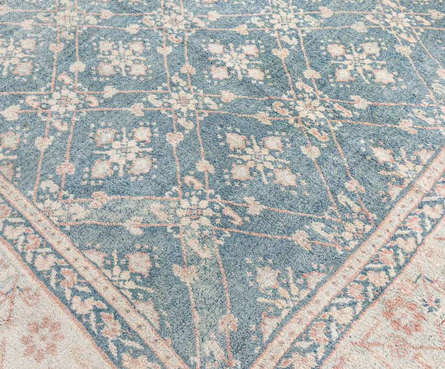 Oversized Vintage Indian Agra Handmade Wool Carpet BB7748