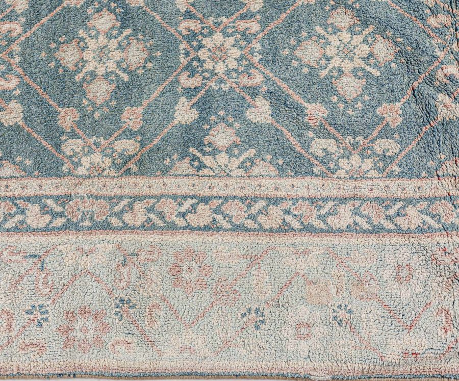 Oversized Vintage Indian Agra Handmade Wool Carpet BB7748