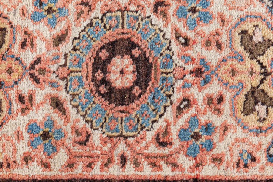 Antique Persian Sultanabad Beige Bold Handmade Wool Rug BB8427