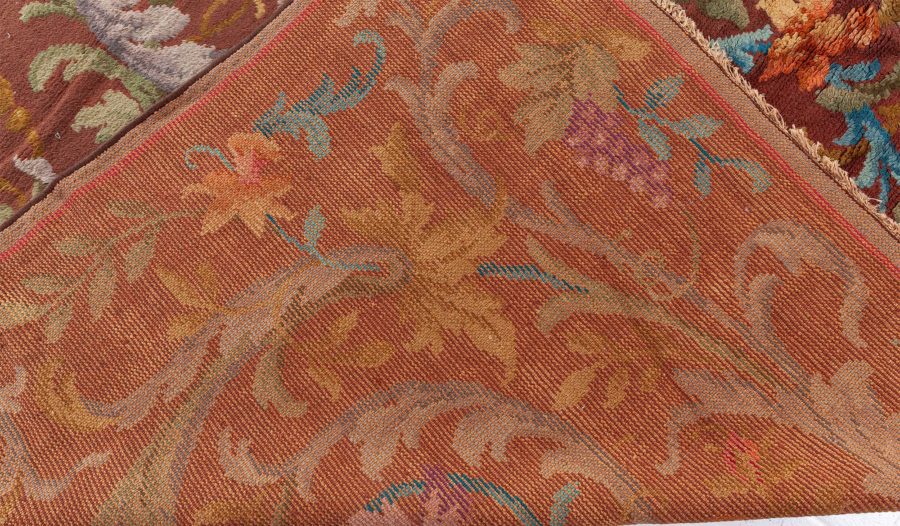 Vintage Spanish Botanic Handmade Wool Rug (size adjusted) BB8436