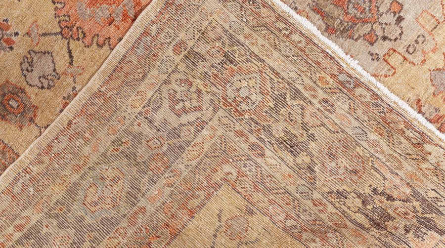 19th Century Persian Sultanabad Botanic Handmade Wool Rug BB8447