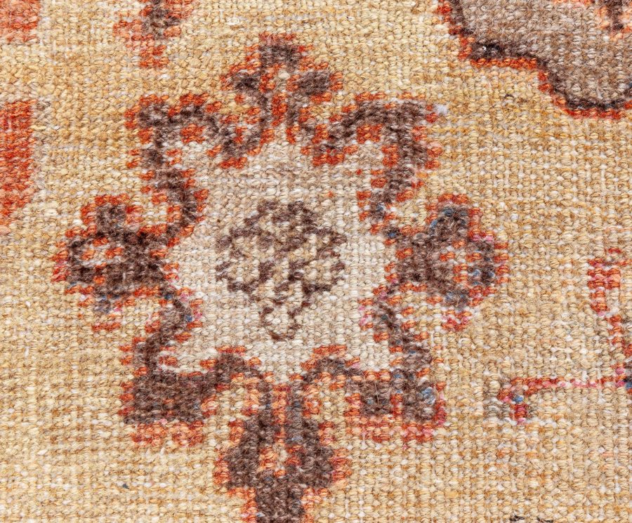 19th Century Persian Sultanabad Botanic Handmade Wool Rug BB8447