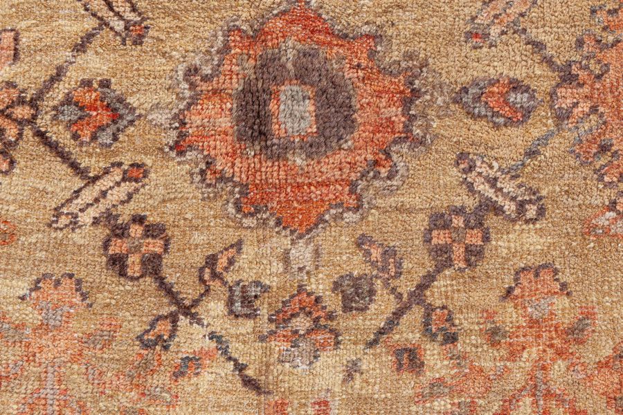 19th Century Persian Sultanabad Botanic Handmade Wool Rug BB8447