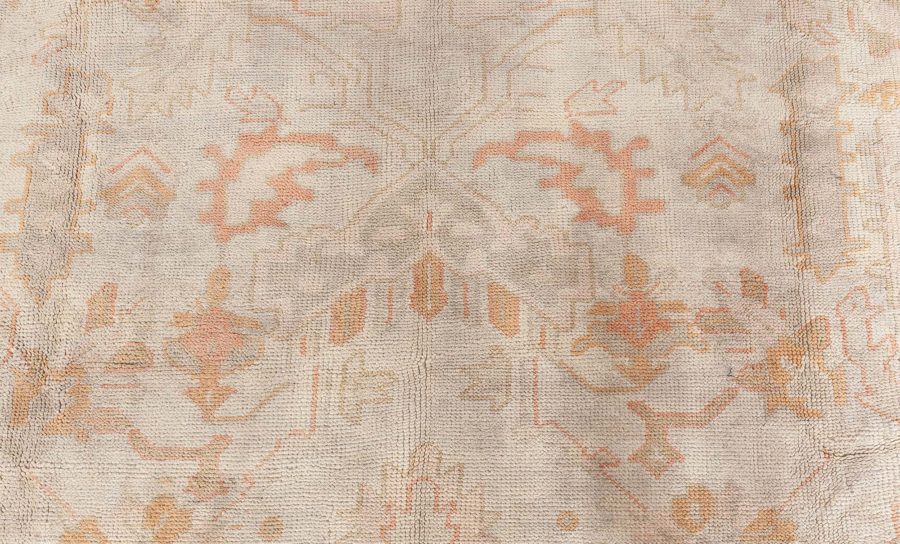 Antique Turkish Oushak Pale Sage Green Wool Carpet BB8453