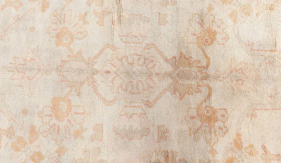 Antique Turkish Oushak Pale Sage Green Wool Carpet BB8453